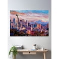 thumbnail image 2 of Seattle Skyline With Space Needle And Mt Rainier Poster Wall Art, Modern Wall Decor, 24x36 UNFRAMED, 2 of 3