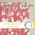 thumbnail image 6 of Tropical Plants Kitchen Curtains Window Panels, Summer Farmhouse Vintage Camels Red Insulated Window Treatment Curtain, Grommet Curtains for Bedroom/Living Room/Bathroom, 2 Piece 52"Wx72"L, 6 of 8