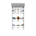 thumbnail image 2 of Ambesonne Fish Fitted Sheet & Pillow Sham Set, Aquatic Animal Composition, Queen, Multicolor, 2 of 3