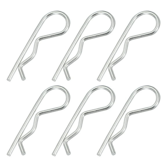 Uxcell Cotter Pin Assortment Kit, Heavy Duty R Clips Hardware Pin Carbon Steel Spring Fasteners Hitch Pin for Trailer Locking Lawn M3.5 x 75 mm