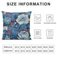 thumbnail image 5 of Creowell  Purple Blue &amp; Red Chinoiserie Pillow Covers Flowers Vintage Throw Pillowcase Decorative Watercolor Spring/Summer Cushion Cover for Sofa Bedroom Indoor Outdoor Party，Multi-Size, 5 of 5
