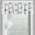 thumbnail image 2 of Ambesonne Sports Valance Pack of 2, Bears of Wilderness Bitonal, 42"X18", White and Black, 2 of 5