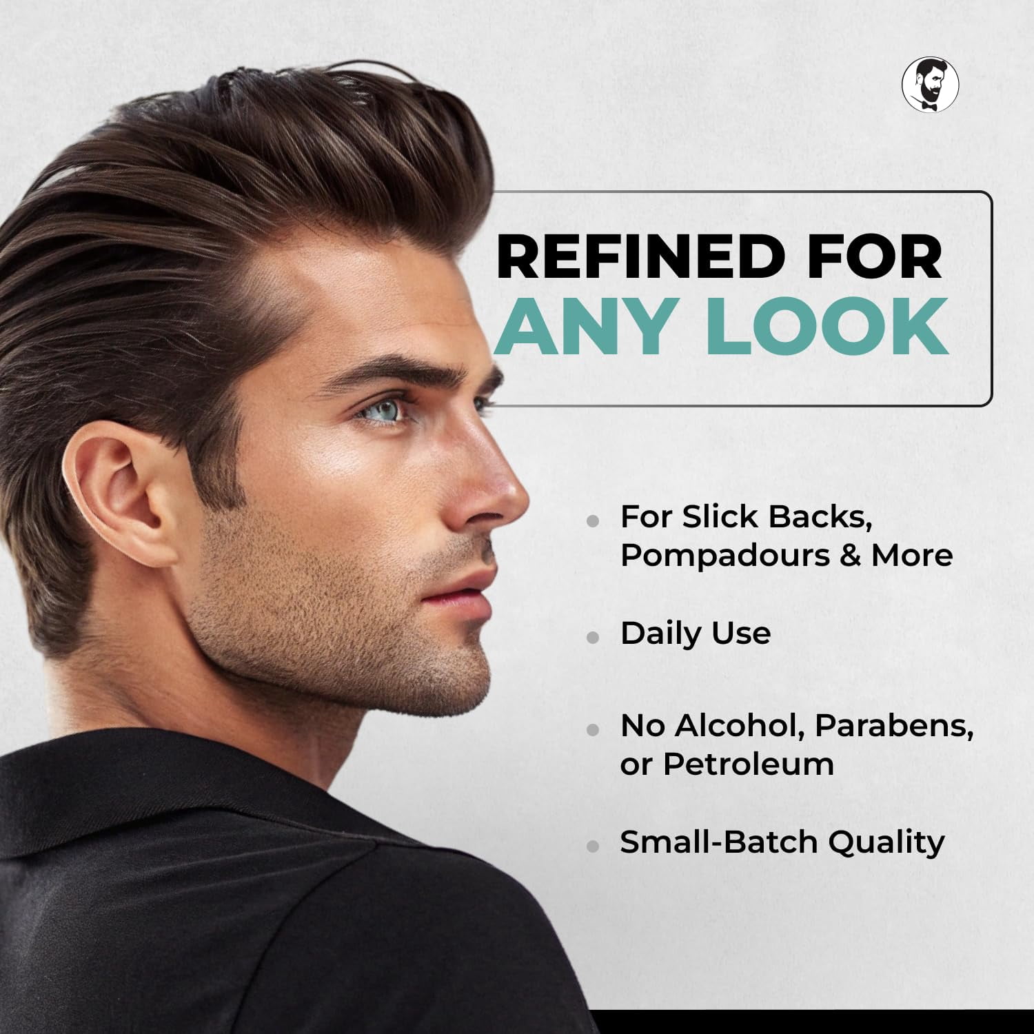 Gentlemen Republic 64oz Refined Hair Gel for Men – 24 Hour Hold & Shine, Alcohol-Free, Humidity Resistant, w/Pump