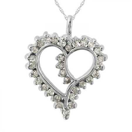 Foreli 0.75CTW Diamond 10k White Gold Necklace