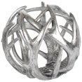 thumbnail image 4 of Pemberly Row Contemporary 7" Silver Resin Horn Inspired Decorative Orb, 4 of 4