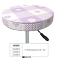 thumbnail image 4 of Naloa Floral Purple Buffalo Plaid Round Bar Stool Cushion Cover 12-14 inch, Fits Kitchen, Office, Restaurant Chairs - 12 inch, 4 of 7