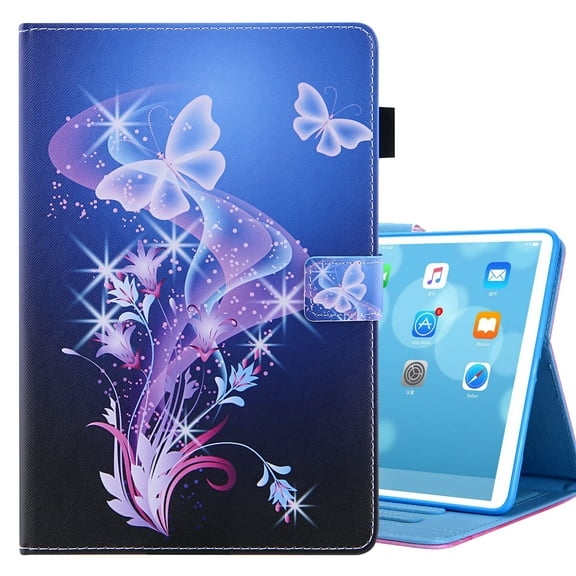 Allytech iPad mini 6 Case, iPad Mini 6 Flip Case 8.3", PU Leather Smart Cover Auto Sleep Wake Multi Angle Stand Shockproof Protection TPU Back Cover for Apple iPad mini 6 2021, Butterfly