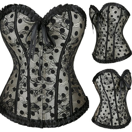 

Shapewear for Women Tummy Control Women Corset Polka Dots Lace Court Style Waist Breast Support Shapewear