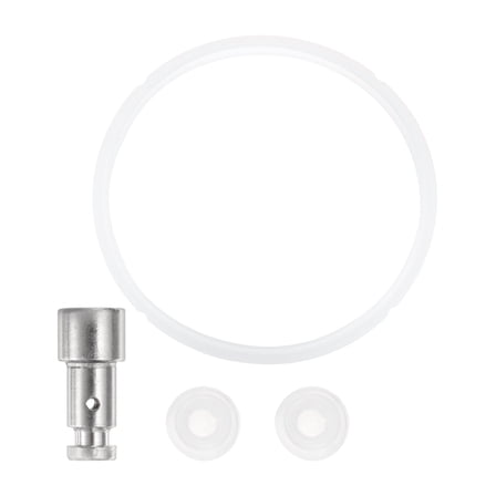 Uxcell Pressure Cooker Sealing Ring Silicone Gasket Float Valve Floater Kit for 5/6QT Pressure Pot, 1Set White