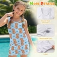 thumbnail image 6 of Psesaysky Capybara Girls Tankini Swimsuit 2 Piece Bathing Suits for Girls Love Heart Print Round Neck Swim Tank Top and Drawstring Bottoms for 6-15Y, 6 of 7