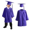 thumbnail image 1 of Remise des Diplômes d'École Primaire pour Tout-Petits, Robes de Remise des Diplômes pour Enfants avec Toque, Tenue Violette Toque et Toge, Promotion 2025, Ensemble à Franges, 1 of 5