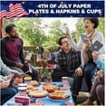 thumbnail image 4 of KUKIDSVO 24 Sets 6.5in Plates, 4th of July Disposable Tableware, Patriotic Party Supplies for Independence Day Picnic Dinner(C), 4 of 7
