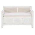 thumbnail image 4 of Linon Carlton Wood Storage Bench in Smokey White, 4 of 17