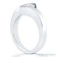 thumbnail image 3 of Square Cut Forever ONE Moissanite Solitaire Bypass Engagement Ring in 14k White Gold, 3 of 4