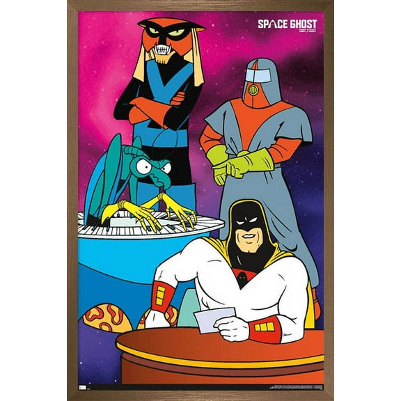 Space Ghost Coast to Coast - Group Wall Poster, 22.375" x 34", Framed