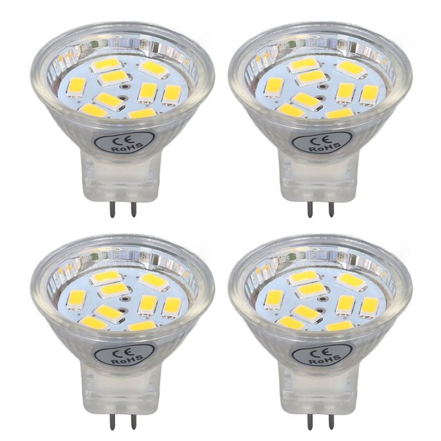 LED 4 PCS MR11 Bulbo LED 3W 300LM Bombilla Con 9 Perlas Doble Pin Base Para Lámpara de Paisaje de Atención
