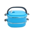 thumbnail image 1 of Wosthever Tiempo largo del aislamiento de los envases de almacenamiento de la comida del acero inoxidable a prueba de calor y resistente a la Organizadores de utensilios de cocina azul, 1 of 6