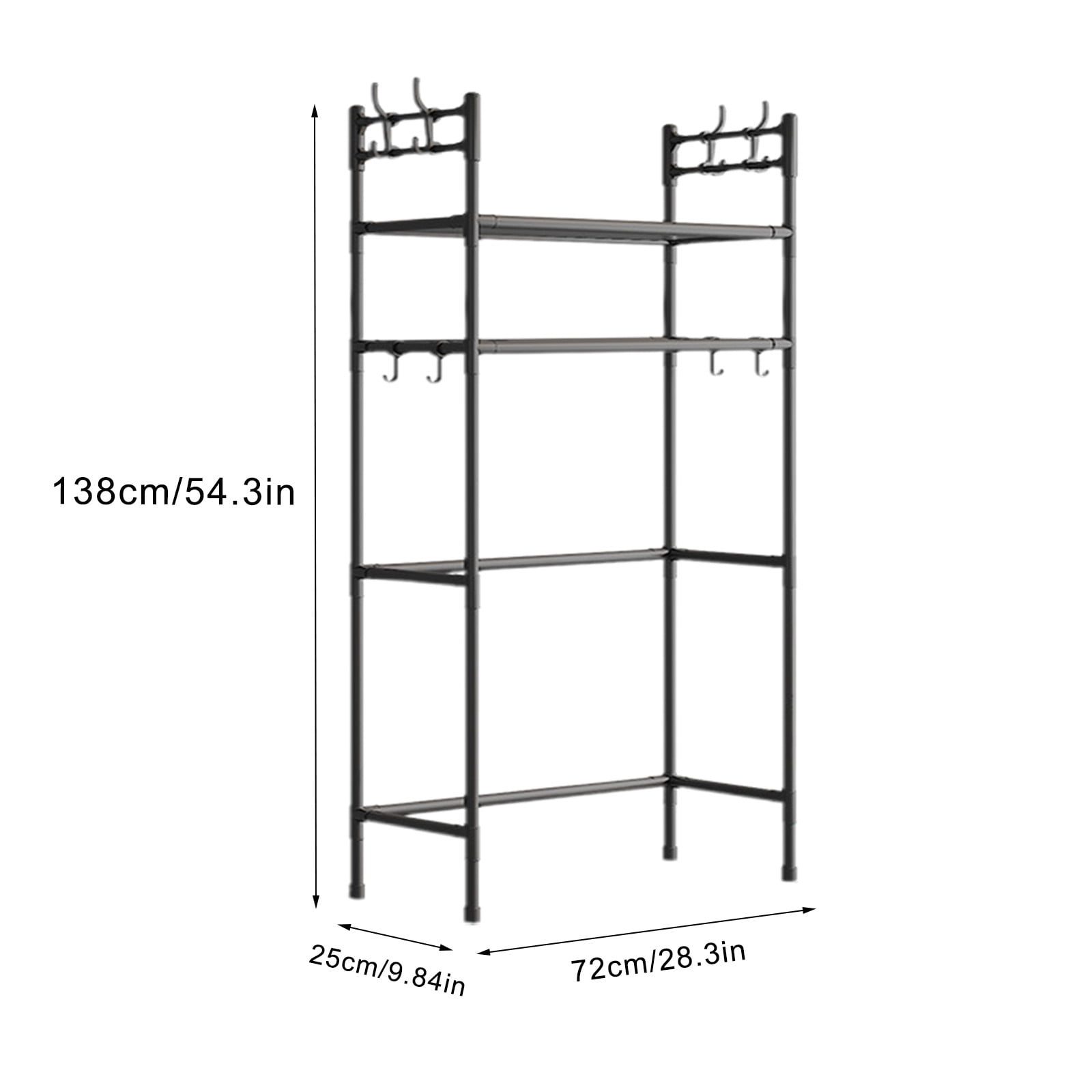 Over The Toilet Storage,2 Tier Bathroom Organizer Shelf, Freestanding Space Saver with Toilet Paper Holder, Multifunctional Over The Toilet Rack