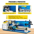 thumbnail image 6 of VEVOR Mini Metal Milling Lathe 7x14 in Infinitely Variable Speed Nylon Gear 550W, 6 of 10