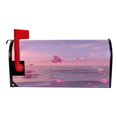 thumbnail image 3 of 25.4x20.78" Magnetic PVC Mailbox Cover Letter Box Cover Mailbox Wraps Post for Holiday Garden Yard Decor Pink Butterflies Flying, 3 of 9