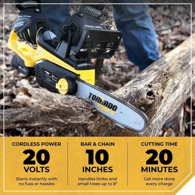 Tornado Tools 20V Chainsaw w/ Battery - Walmart.com