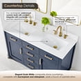 thumbnail image 6 of Gavino 54" Wood Vanity in Royal Blue White Engineered Stone Top no Mirror, 6 of 13