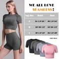 thumbnail image 6 of VASLANDA Women's Yoga Gym Crop Top Compression Workout Athletic Short Sleeve Shirt, 6 of 6