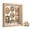 Brown, variant on DIY Mini Museum Silhouette Box, Personalized Miniature Memory Frame for Cherished Moments, Therapeutic Craft Kit with Gold Frames & Figurines (Brown)