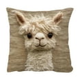 thumbnail image 2 of Hometravel Alpaca Print Pillow, 45x45cm Animal Design Cushion, Soft Cover for Living Room and Bedroom Decor, 2 of 6