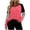ZA-Watermelon Red-sweatshirts for women, variant on Yourumao Womens Crewneck Sweatshirts Color Block Lightweight Sweatshirt Striped Long Sleeve Plus Size Pullover Tops for Outdoor