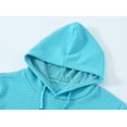 thumbnail image 5 of Weilanxin Mens Hooded Sweatshirt Casual Long Sleeve Drawstring Waffle Knit Pullover Hoodies Skyblue M, 5 of 8