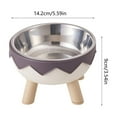 thumbnail image 2 of Stainless Steel Non-Skid Pet Bowl, Elevated Dog and Cat Food Bowl with Anti-Spill Design, Large Capacity Anti-Knockover Pet Dish for Cats and Small to Medium Dogs, 2 of 7