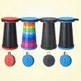 thumbnail image 2 of Portable Folding Telescopic Stool Lightweight Plastic Subway Queuing Outdoor Chairs And Outdoor Camping Fishing With Carry Bag, 2 of 5