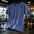 thumbnail image 2 of Men's Big and Tall Workout Shirts - Moisture Wicking, Quick Dry, Breathable Premium Athletic Gym Tees for Running & Sports Size 5XL Blue, 2 of 5