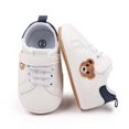 thumbnail image 6 of Toddlers First Walking Shoes Baby Prewalkers Antislip PU Leather Shoes Cute Bear Pattern for 0-18 Month Newborns, 6 of 8