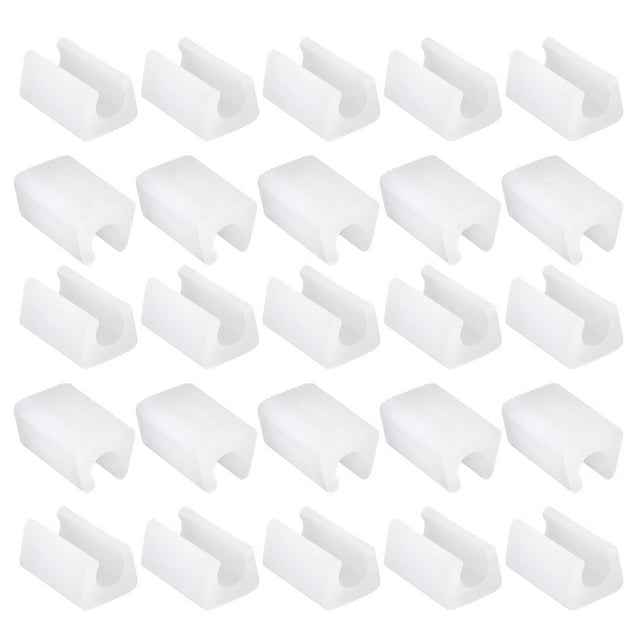 Unique Bargains 40Pack Rectangle Shaped Non-Slip Chair Leg Tip 10mm Plastic Furniture Feet White