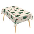 thumbnail image 6 of Duangreer Beige Christmas Rectangle Tablecloth, Retro Cartoon Xmas Tree Print Waterproof Wrinkle Resistant, 60 x 84 Inch, Washable Table Cover for Party Decorations, 6 of 6