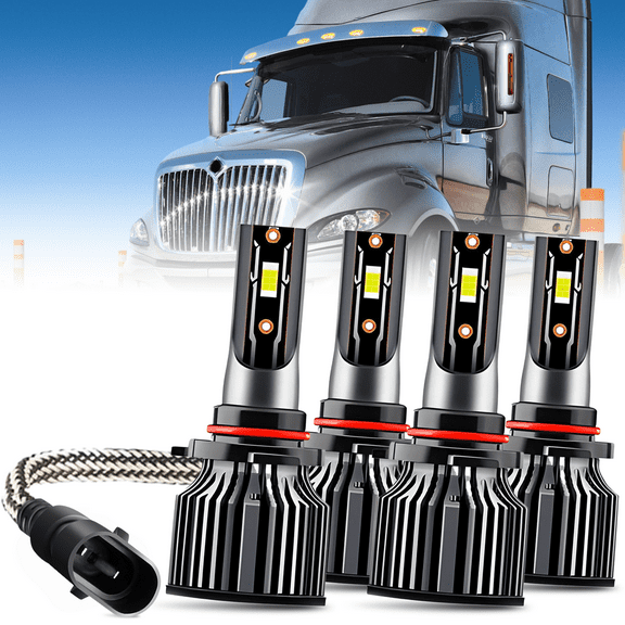 For  2008-2018 International Prostar LED Headlights Bulb 9005 High Beam 9006 Low Beam Lamp Set
