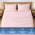 thumbnail image 3 of Dee's Collection 800 TC 4 Piece Sheet Set 15 Inch Deep pocket 100% Egyptian Cotton King Size, Blush Color, 3 of 6