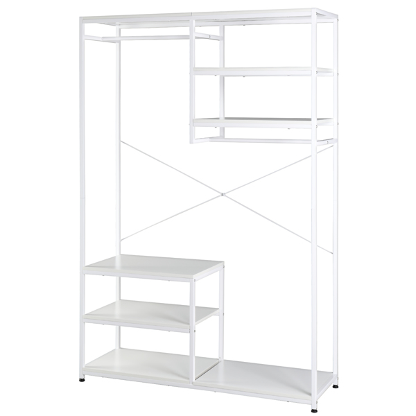 Stand Alone Wardrobe Organizer, Double Suspender Wardrobe Hanger And