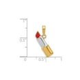 thumbnail image 2 of Red Enameled Lipstick Charm Pendant Necklace in 14K Yellow Gold With Chain for Women, 2 of 5