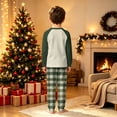 thumbnail image 5 of Onlypjs Family Christmas Pajamas Matching Sets Pine Green Raglan Tops Plaid Pants Holiday Sleepwear Loungewear for Couples, Men and Women, 5 of 5