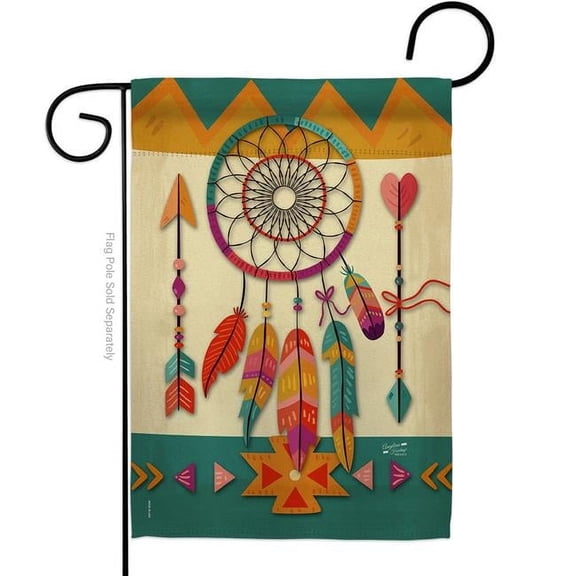 Angeleno Heritage G135036-BO Tribal Dreamcatcher Country Living Southwest 13 x 18.5 in. Double-Sided Decorative Vertical Garden Flags for House Decoration Banner Yard Gift
