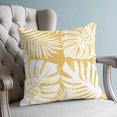 thumbnail image 4 of Pillow Covers 16x16 Set of 2, Palm Tree Monstera Throw Pillow Covers Decorative Couch Cushion Cover, Mustard Ochre Leaf Boho Botanical Tropical Microfiber Soft Pillowcases for Bedroom Living Room, 4 of 9