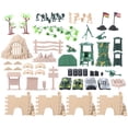 thumbnail image 1 of Military Ruins Model 100pcs Military Fence Model Toys Set Diy Assembly Sandbag Perimeter Fence Ruins Sand Table Model (Army Green), 1 of 8