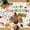 A, variant on Thanksgiving Coloring Tablecloth Jumbo Poster for Autumn Holiday Party Decor with Turkey Pumpkin Graffiti Waterproof Background Wallpaper