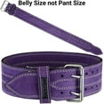thumbnail image 4 of MRX Weight Lifting Leather Belt Training Fitness Back Support Purple XXL, 4 of 5