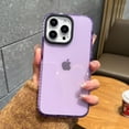thumbnail image 3 of for iPhone 15 Pro Max Phone Case 6.7 inch, Aesthetic Trendy for Women Girls, Shockproof Transparent Soft TPU Purple, 3 of 11