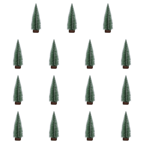 Árbol de Navidad Cedro Cepillo para botellas reutilizable Árboles Decoración del hogar (10 cm) Blanco