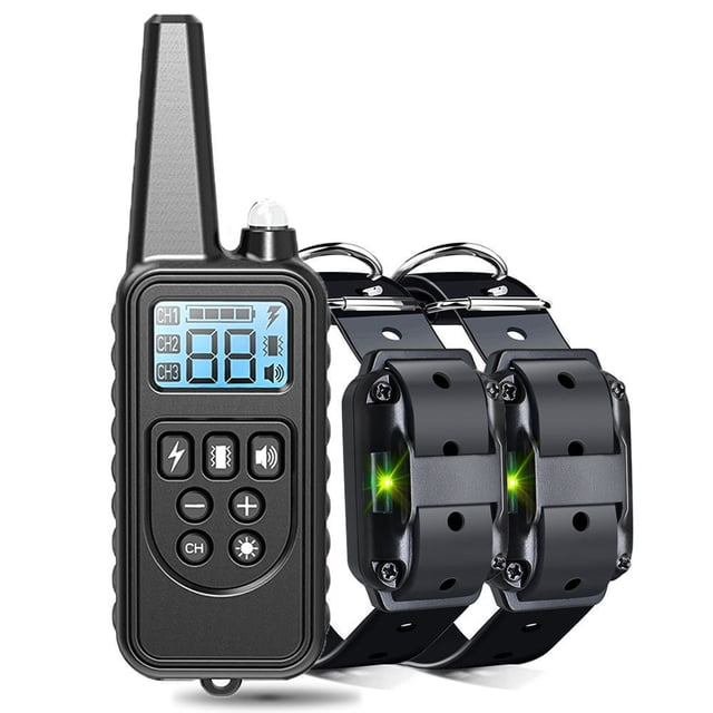 Collar eléctrico de entrenamiento para perros, dispositivo antiladridos, recargable, con vibración, con Clicker